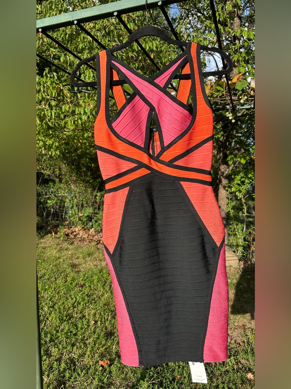Hervé Léger Ginger bodycon bandage mini dress size L